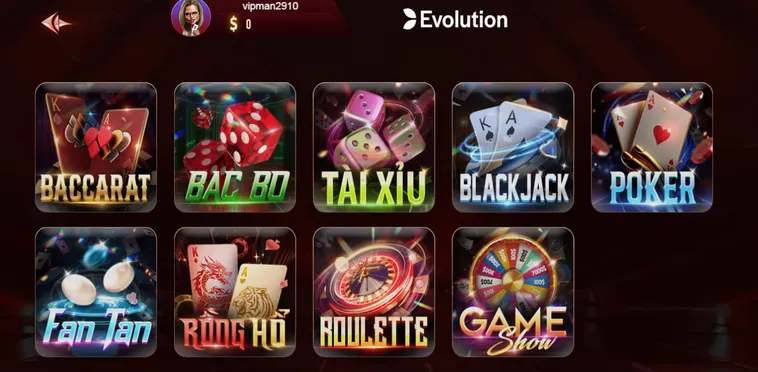 Evolution Livestream Tại ManClub Khẳng Định Đẳng Cấp Sòng Bài Trực Tuyến Hàng Đầu