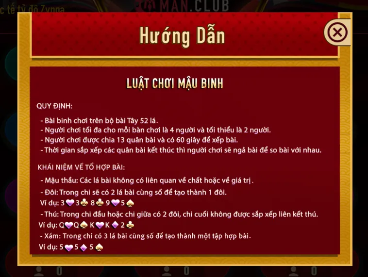 Hướng Dẫn Chơi Mậu Binh Tại ManClub Sắp Xếp Binh Pháp Chinh Phục Mọi Đối Thủ