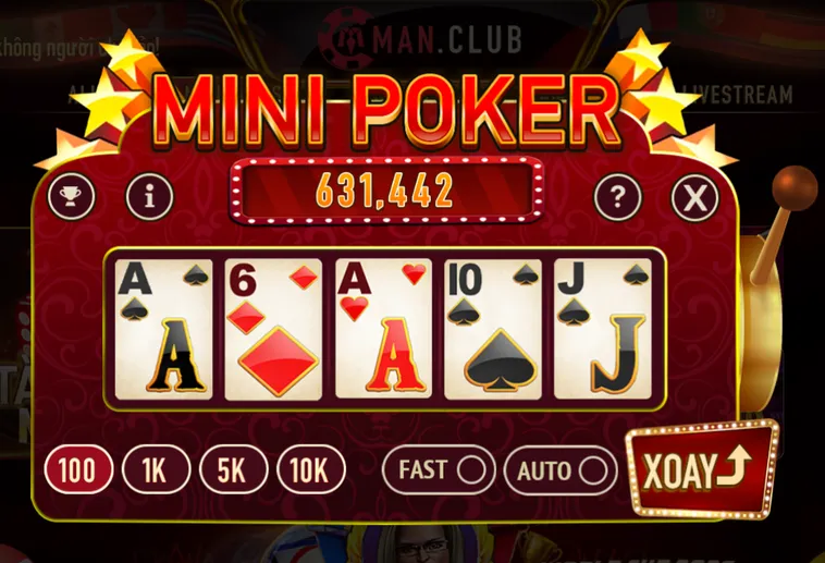 Trải Nghiệm Đỉnh Cao Cùng Minigame Mini Poker Tại ManClub Cho Mọi Cược Thủ