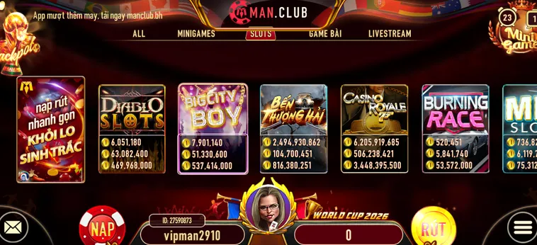 Đa Dạng Trò Chơi Tại Sảnh Nổ Hũ ManClub Đẳng Cấp