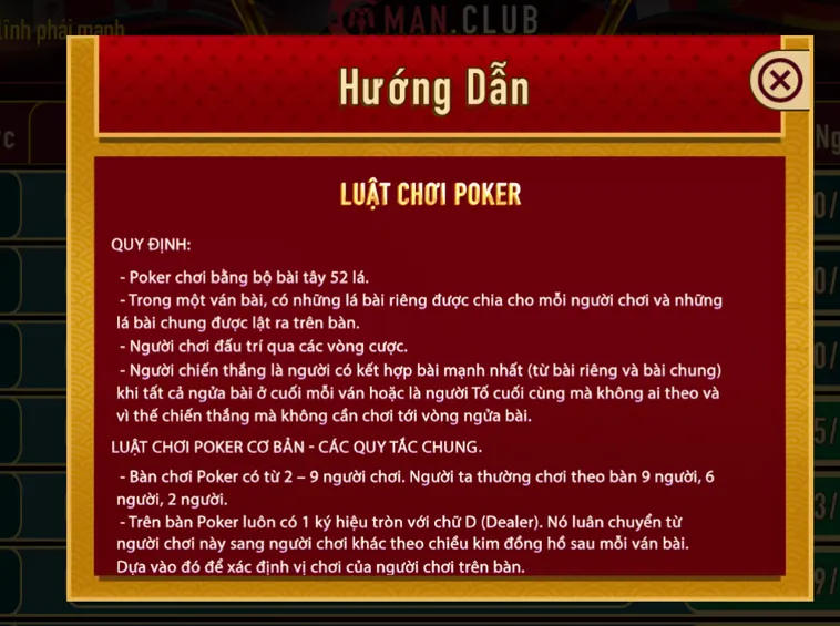 Chinh Phục Đấu Trường Poker Tại ManClub Đẳng Cấp Với Kỹ Năng Đọc Vị Tuyệt Đỉnh