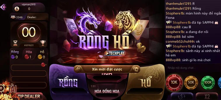 Chinh Phục Đỉnh Cao Rồng Hổ Livestream Tại ManClub Với Phần Thưởng Cực Khủng