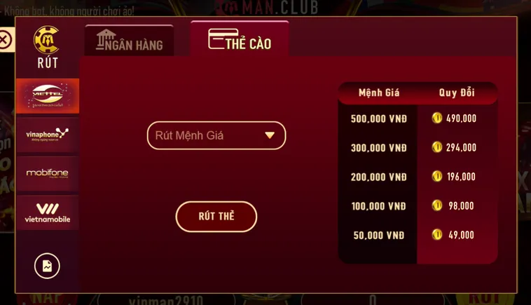 Rút Tiền ManClub Hệ Thống Giao Dịch Tài Chính Siêu Tốc Và Bảo Mật Tuyệt Đối